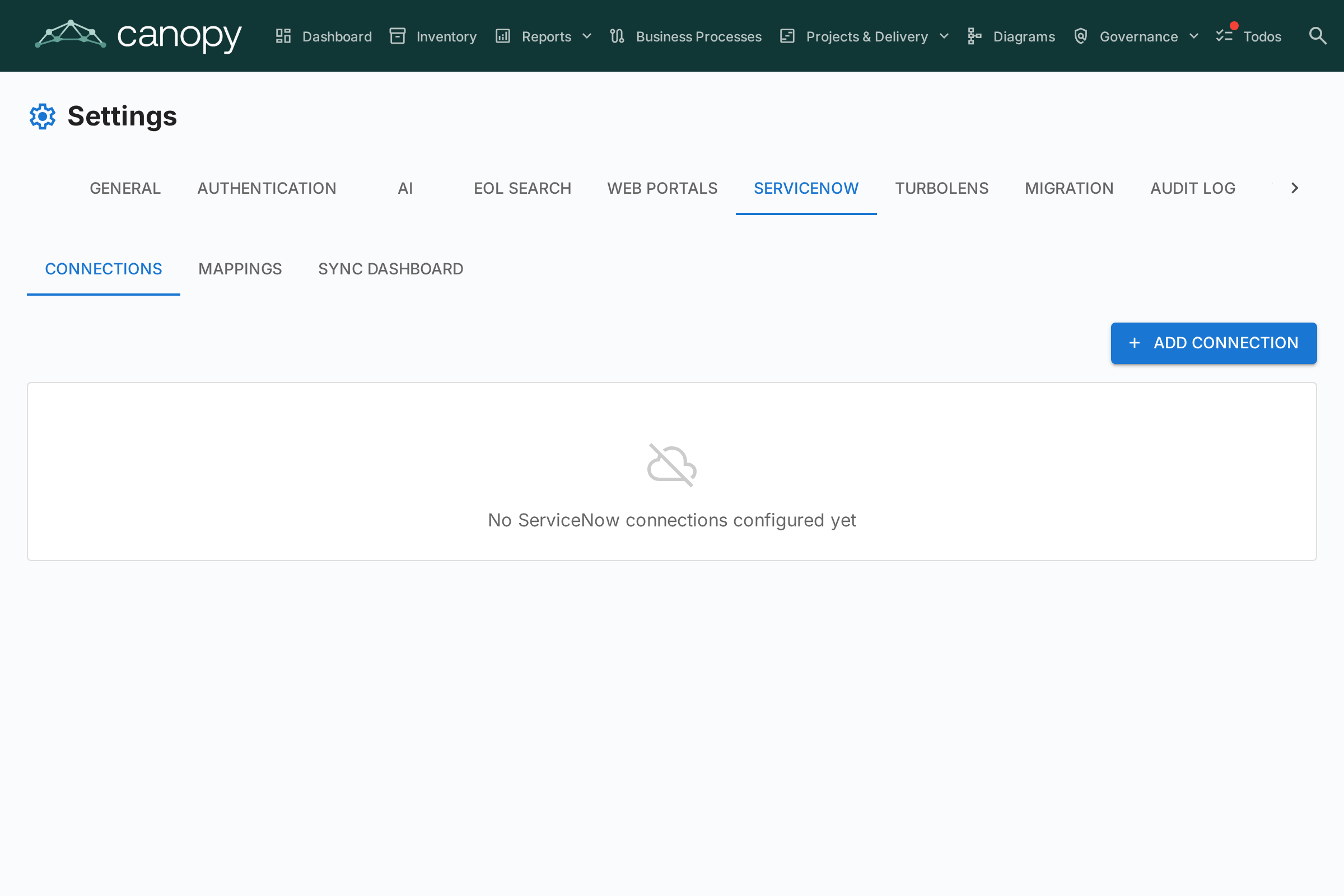 ServiceNow Integration Settings
