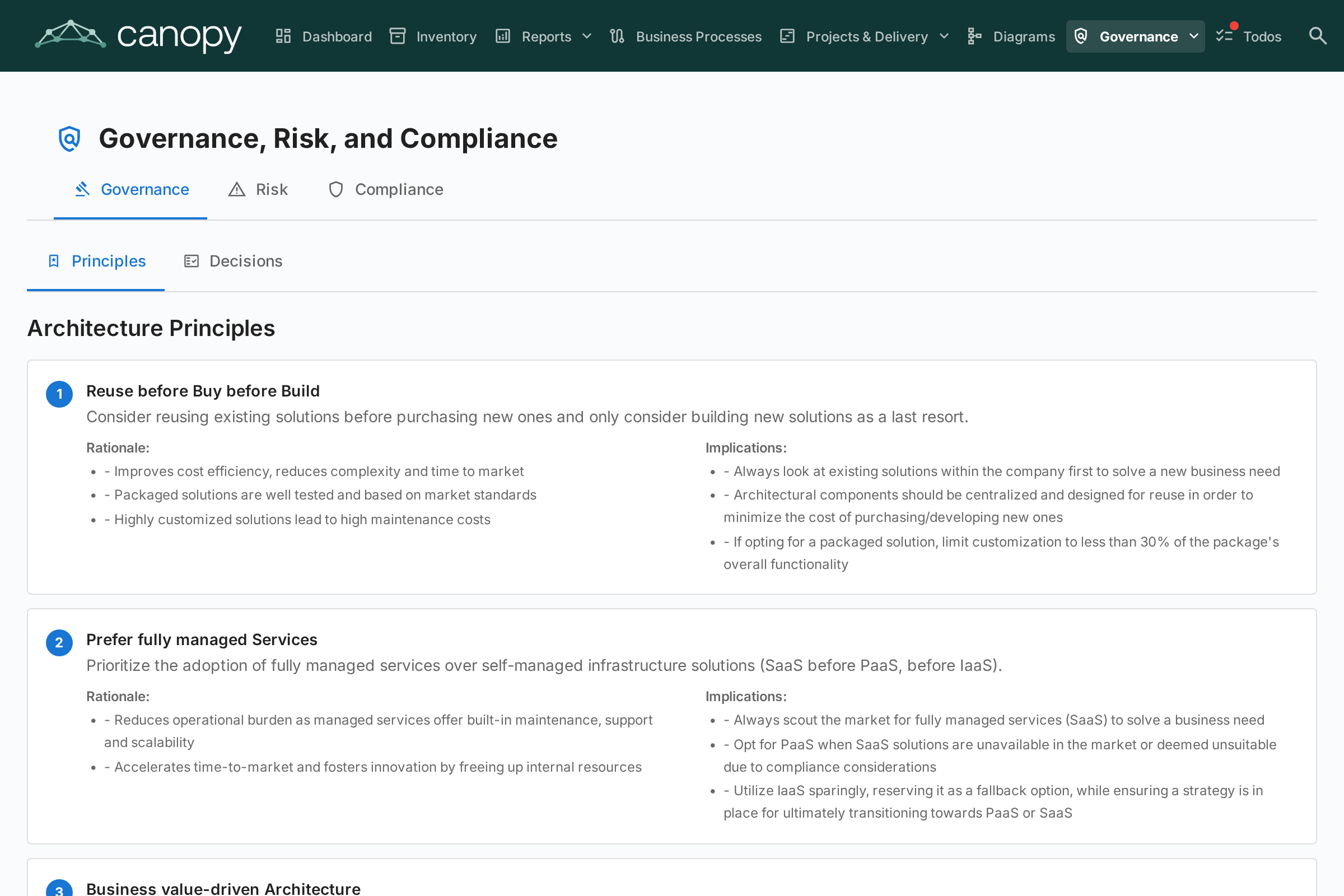 GRC — Governance tab