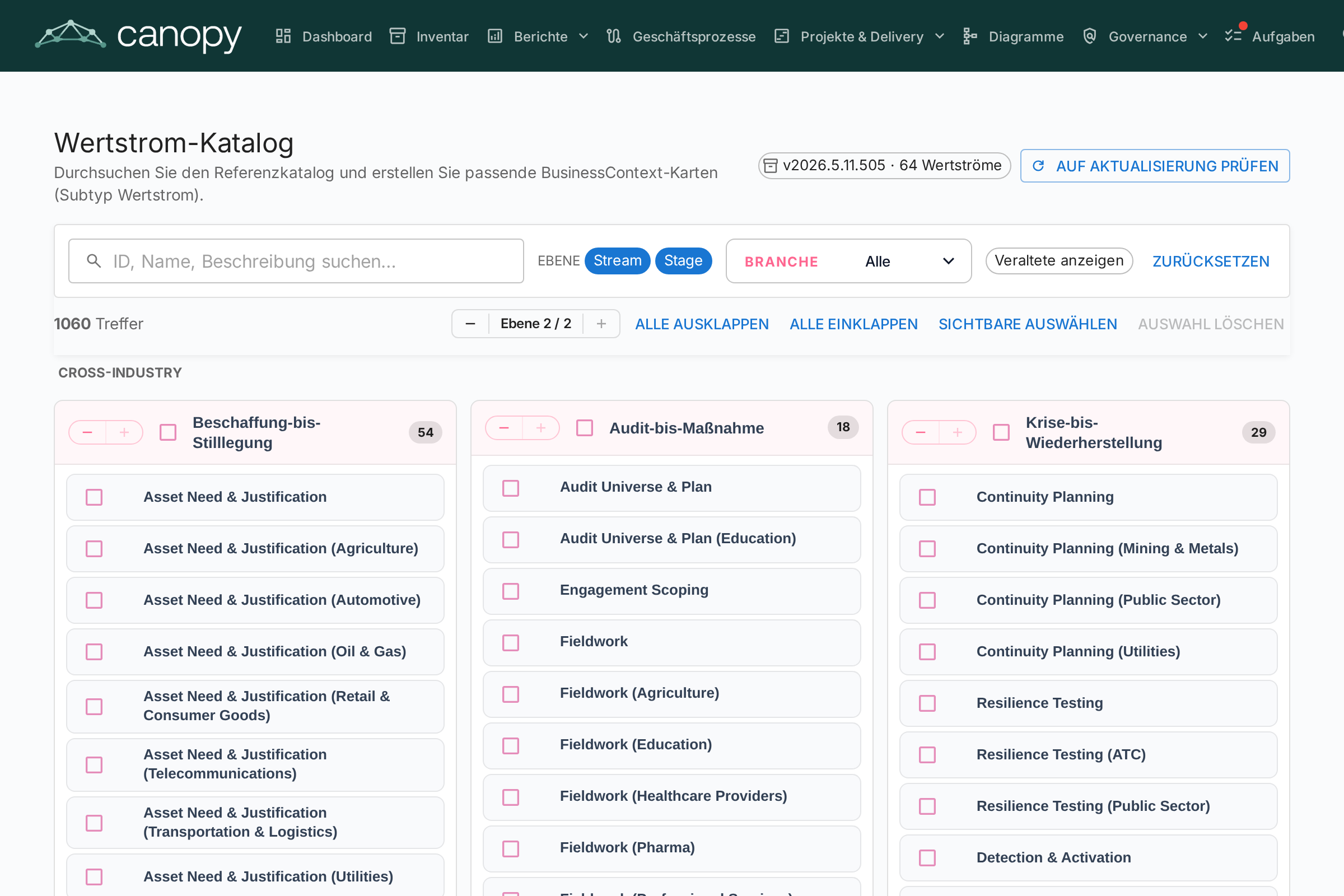 Wertstrom-Katalog