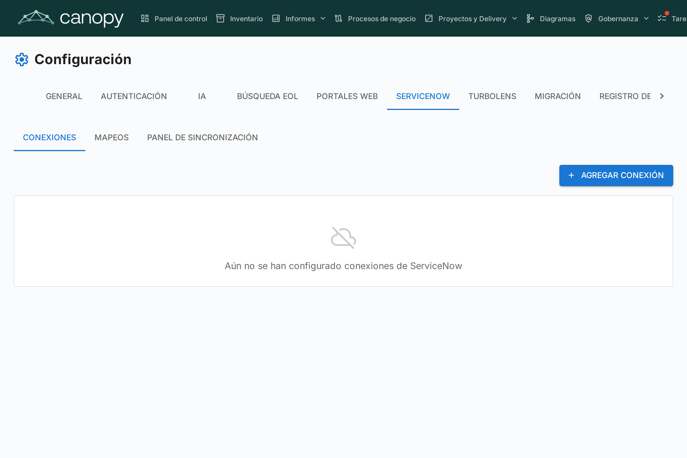 Configuración de ServiceNow