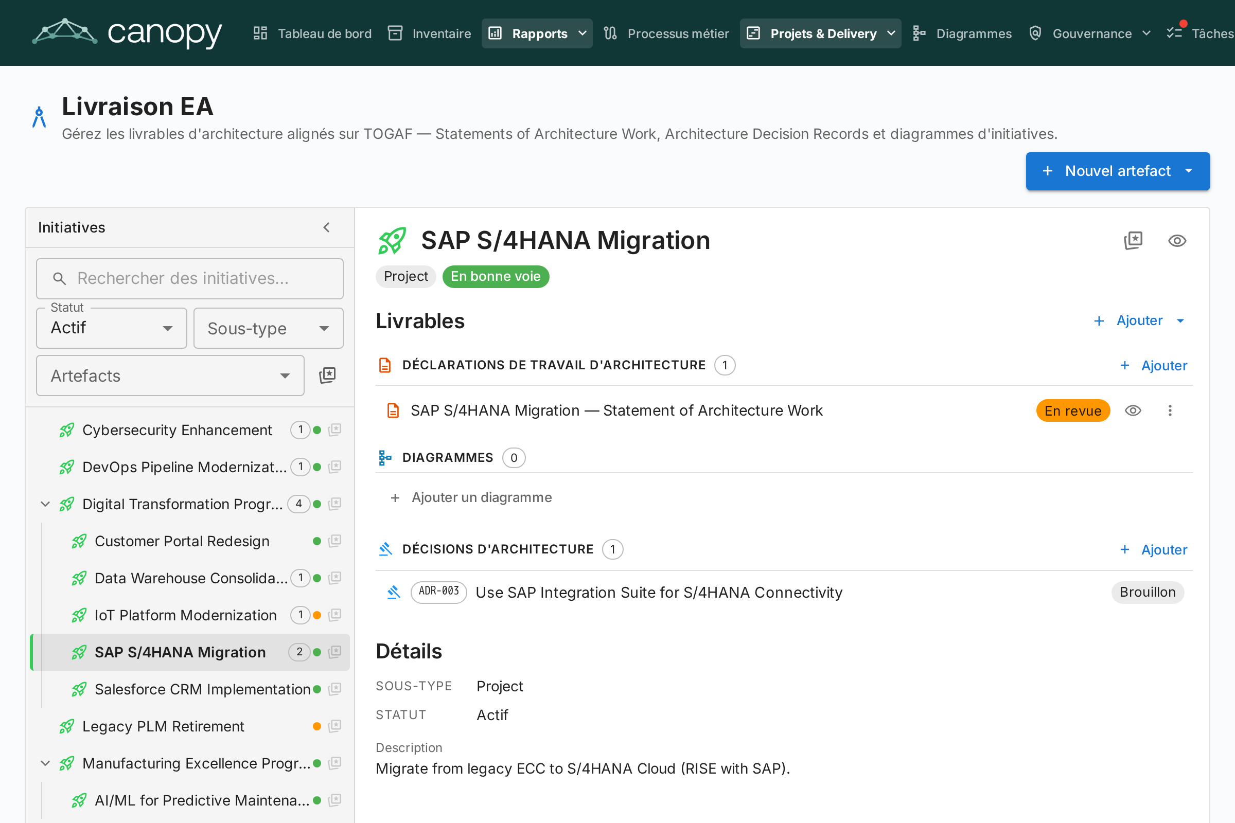 Gestion EA Delivery
