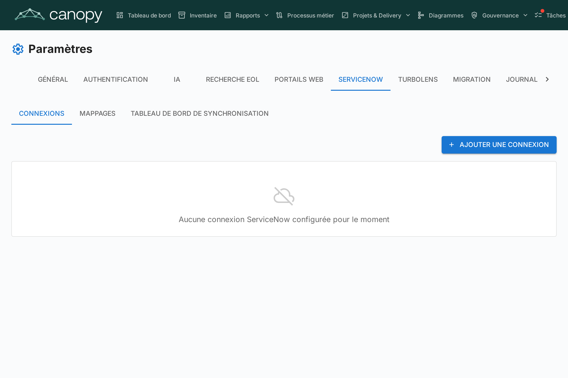 Intégration ServiceNow