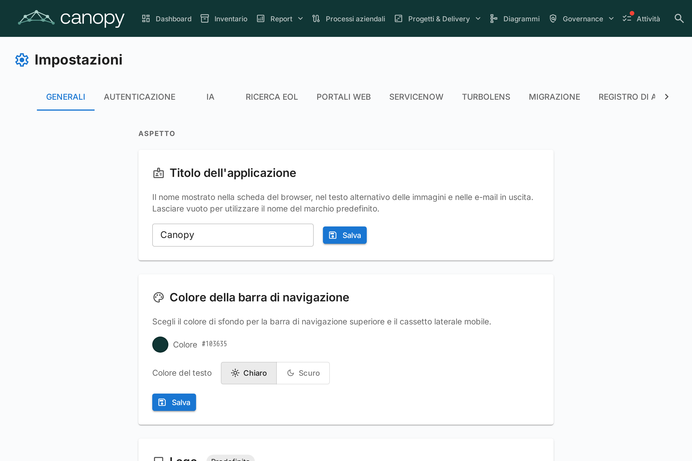 Impostazioni generali