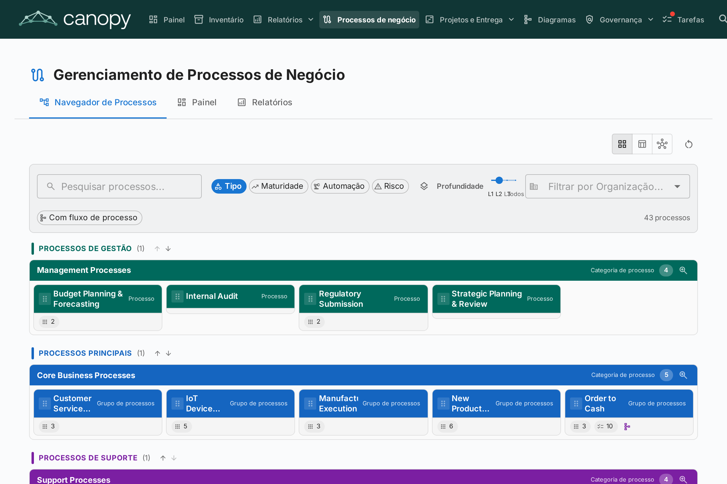 Navegador de Processos de Negócio